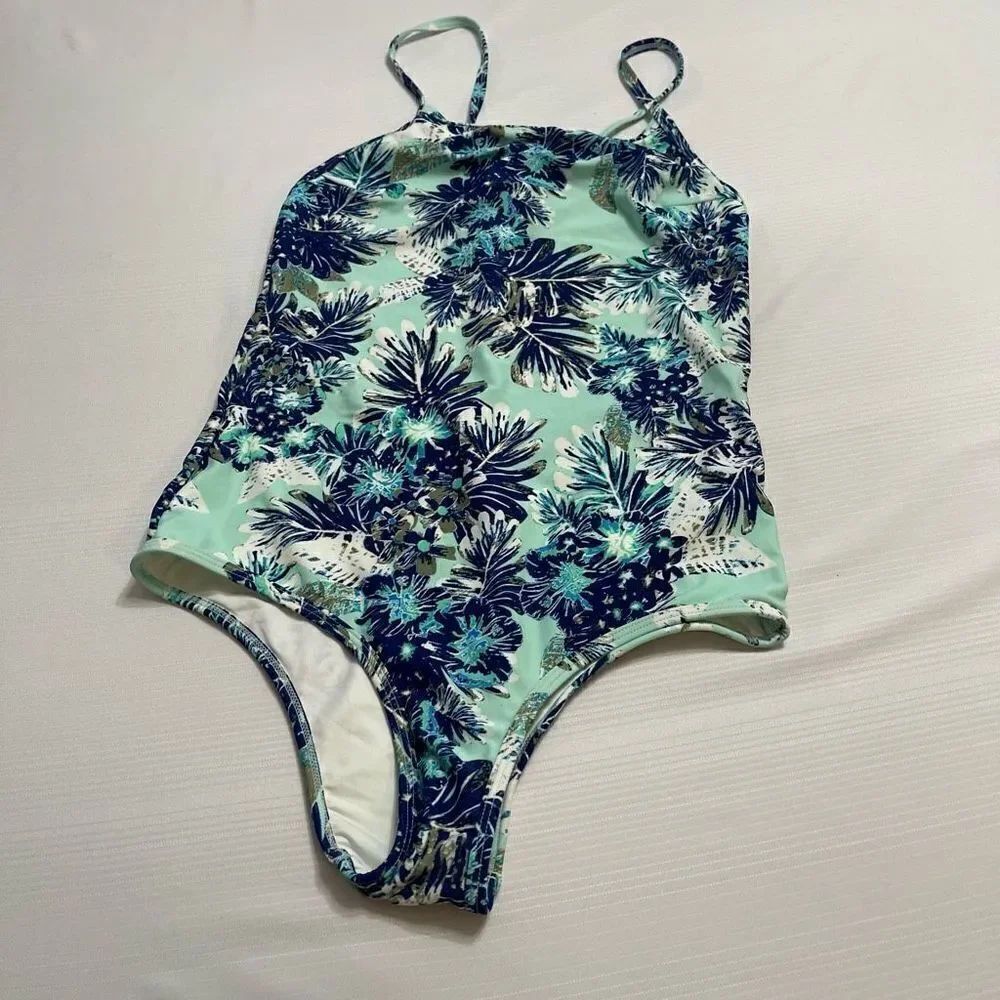 NWT Somedays Lovin Revolve Tropical Haze Swimsuit One Piece Size Small New